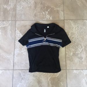 Black collared shirt